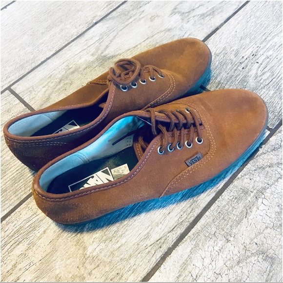 Vans size 9W 7.5M brown leather suede shoes - Picture 2 of 6
